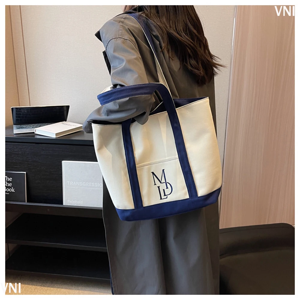 Women's Shoulder Bag Large Canvas Crossbody Bags for Women 2023 Cotton Cloth Fashion Korean Female Students School Bag Handbags