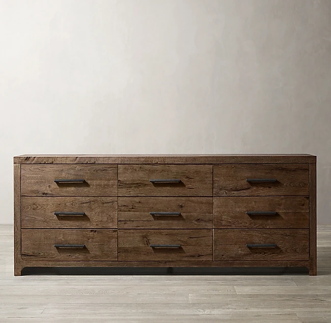 أثاث غرفة نوم داخلية 6 خزانة تخزين خشبية متينة من خشب البلوط الصلب #3