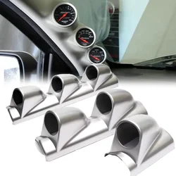 silver 52mm 60mm Universal 1 2 3 Hole Left/Right Hand Auto Dual Holes A-Pillar Holes Gauge Holder Pod Modified Instrument