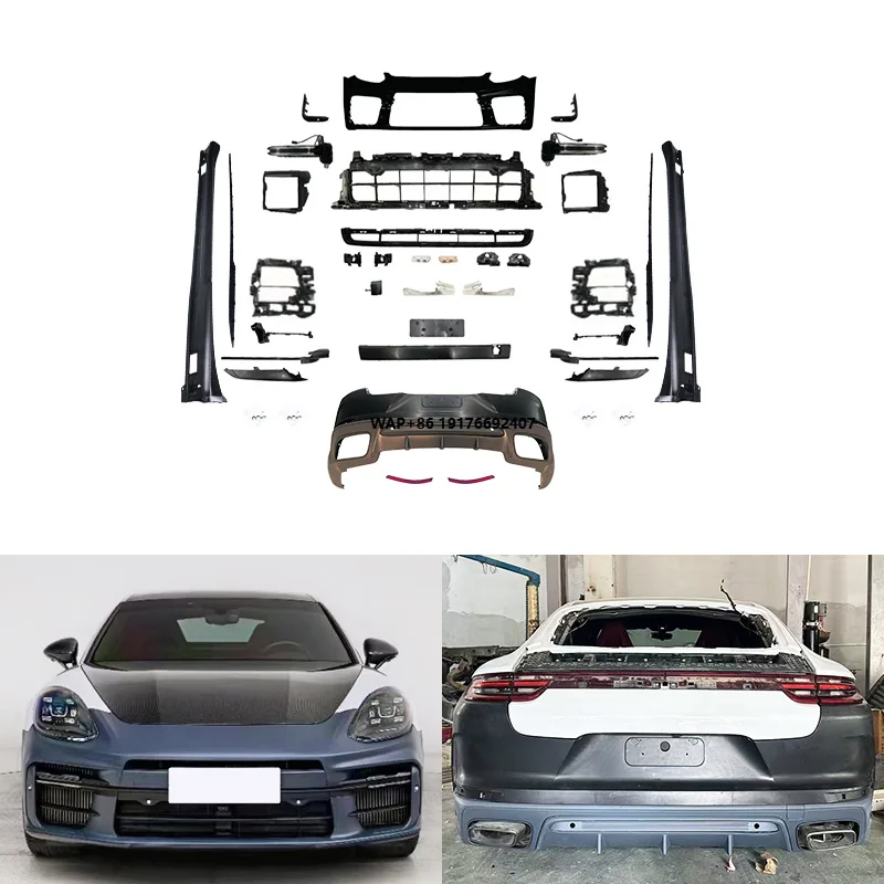 2017-2023 971 Car Modification Upgrade 976 Front Bumper Rear Bumper Side Skirts Body Kit for Panamera