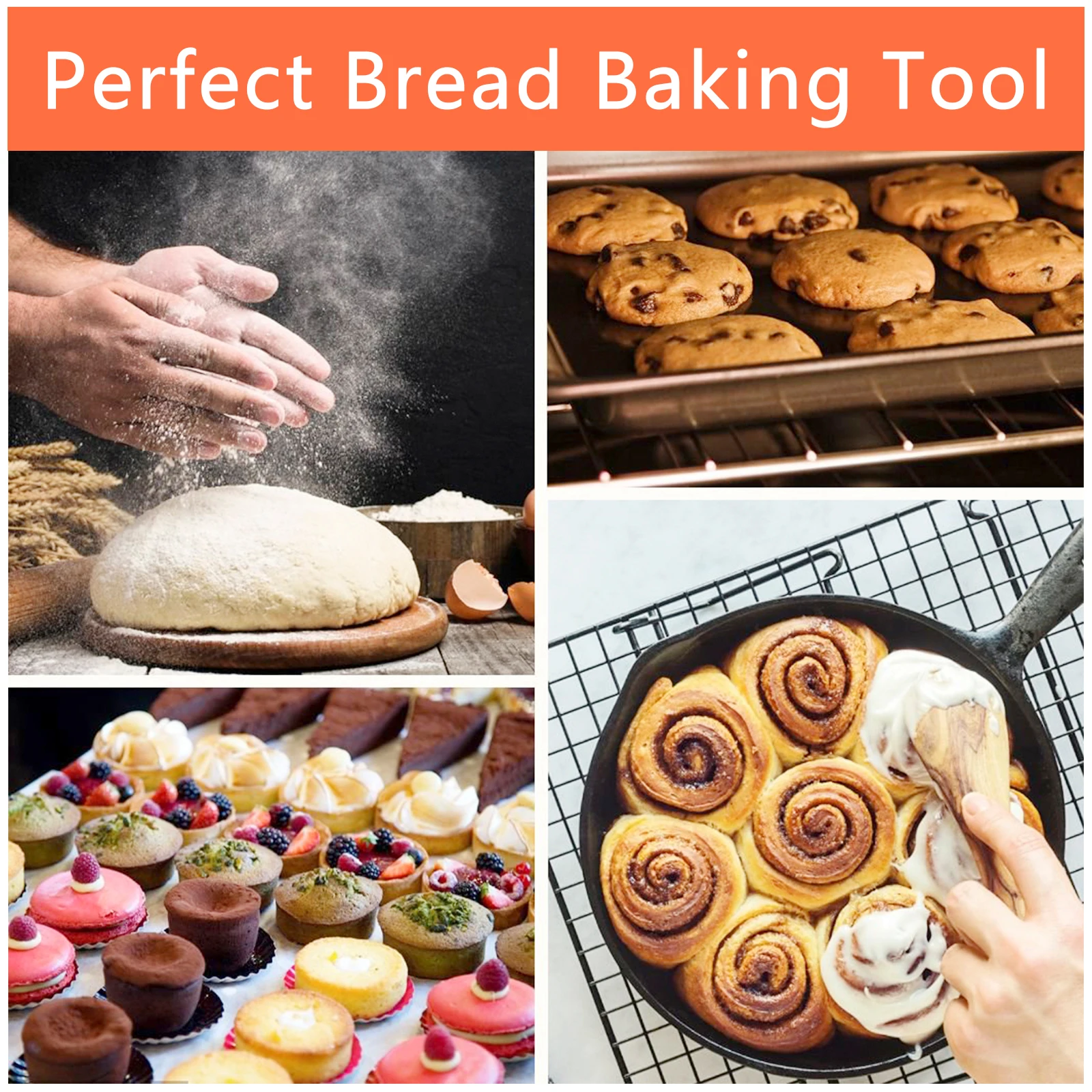 7Pcs Dough Starter Jar Laber Sourdough with Cloth Cap Silicone Spatula Date Band Breathable Jar Cover for Kitchen Baking - view 5