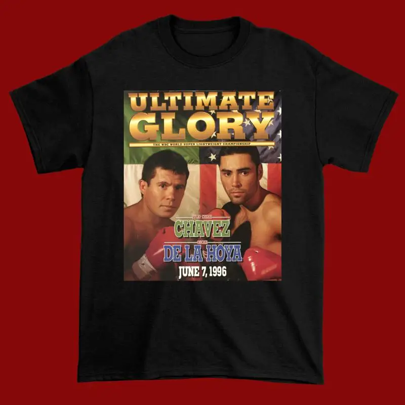 أوسكار دي لا هويا خوليو سيزار شافيز تي شيرت أسود جميع المقاسات Ng1009 #1