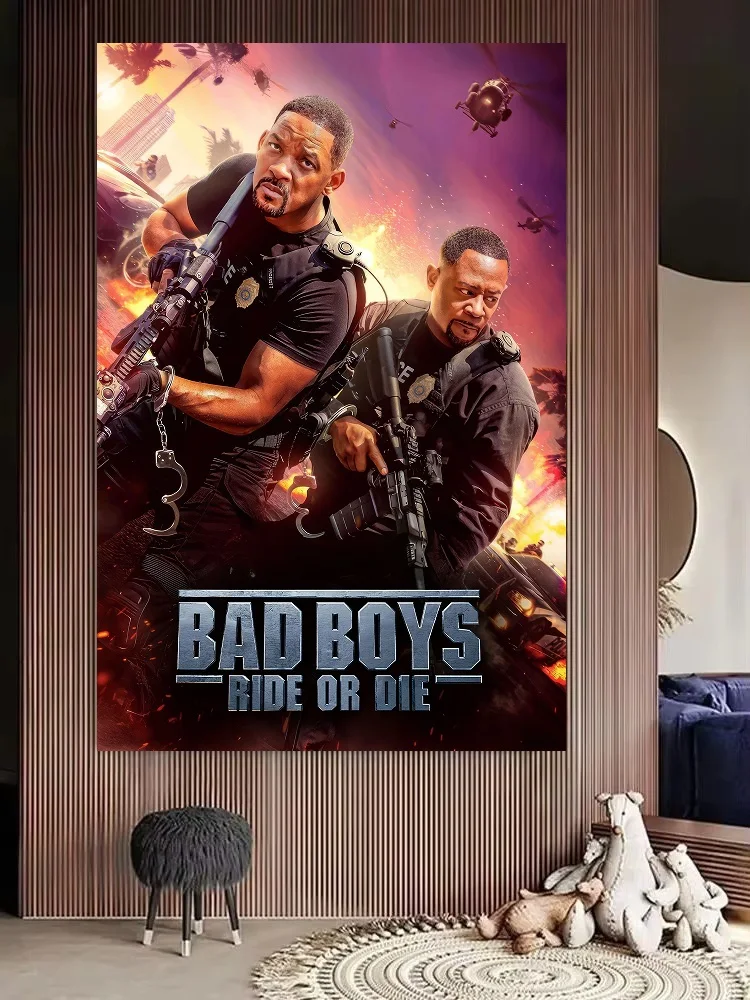 Bad Boys: Ride or Die (2024) Movie, Print Art Canvas Poster, For Living Room Decor Home Wall Picture