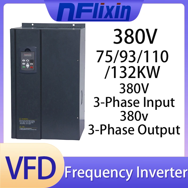 

AC 380V VFD Frequency converter 380V three phase input and three phase output 75KW/93KW/110KW/132KW