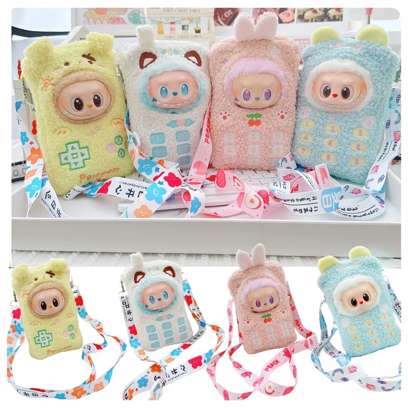 

Cute Labubu 17cm First Generation Second Generation Third Generation Doll Clothes Headphone Doll Accessories Gifts Crossbody Bag