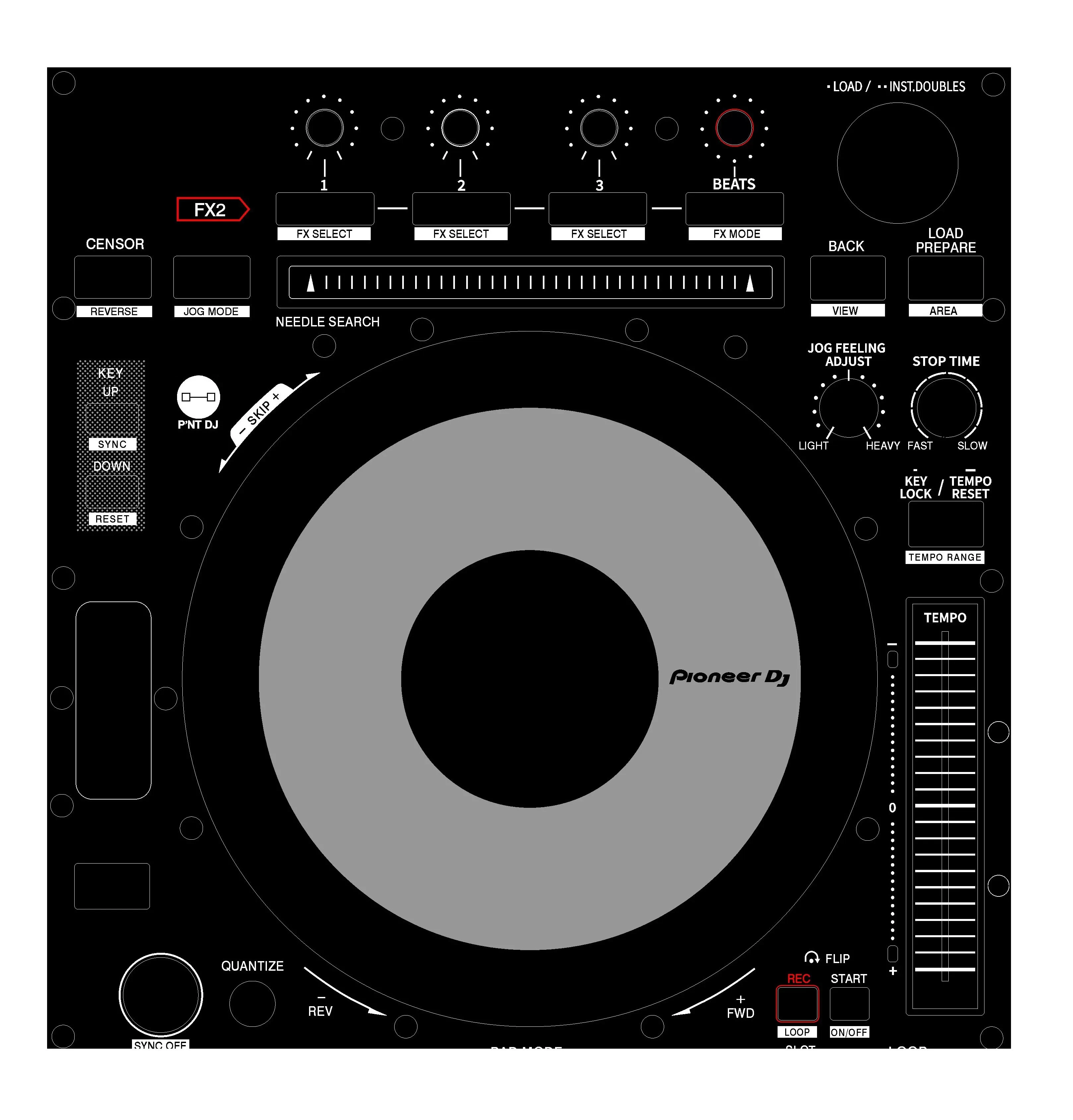 パイオニア-ddjsz-rz-sz2-デジタルコントローラー-dj-djing-パネルフィルム-カラー保護フィルム-フルサラウンドステッカーに適用