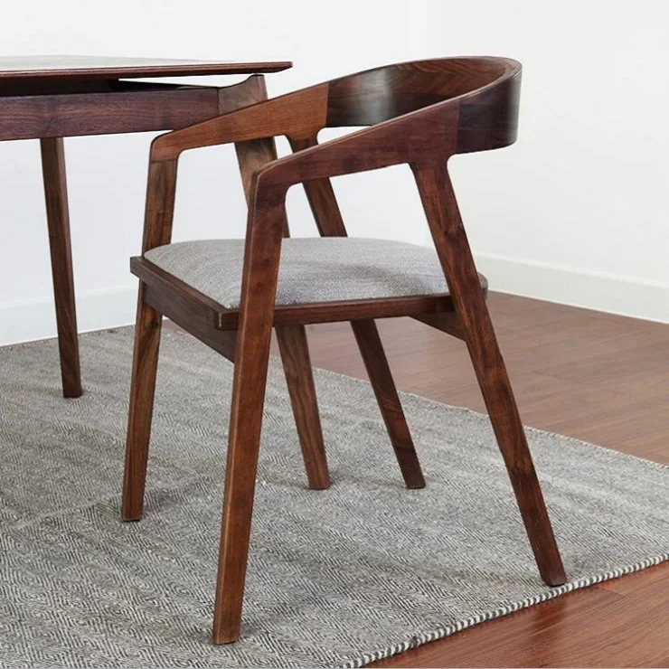 Retro solid wood chair cafe interior