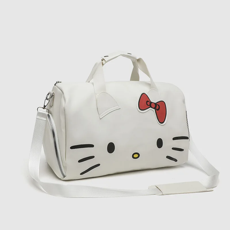 Hello Kitty Torba materiałowa o dużej pojemności, ręczna torba na siłownię Anime, torba podróżna Crossbody, wszechstronna torba na ramię i Crossbody