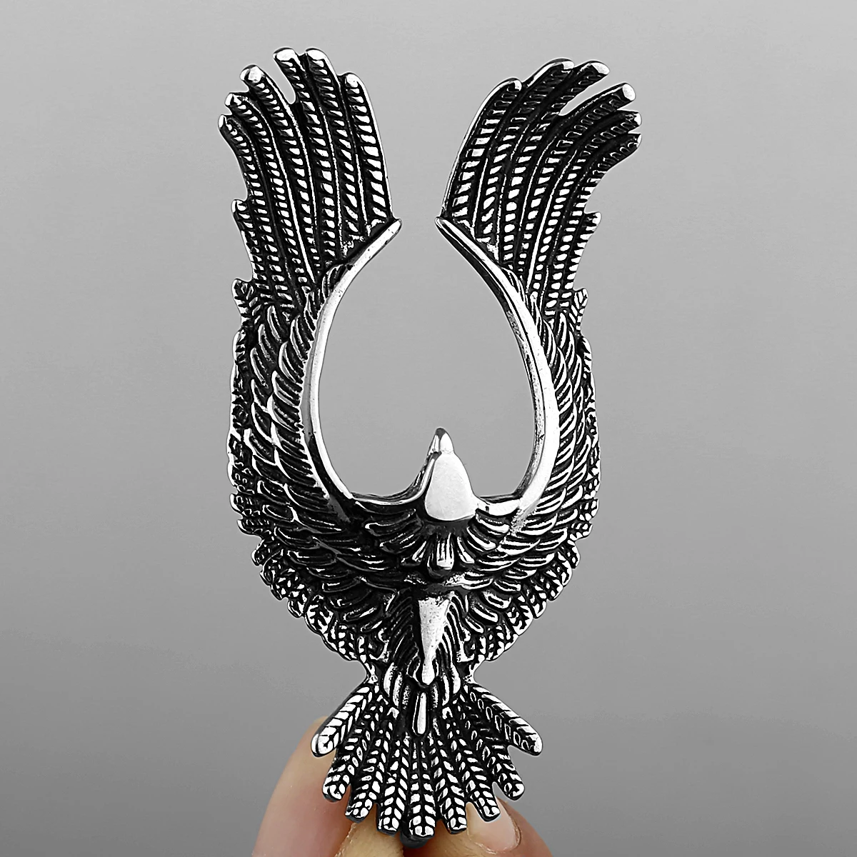 Retro High Quality Eagle Spread Wings Pendant Unisex Fashion Animal 316L Stainless Steel Pendant Jewelry Gift Wholesale