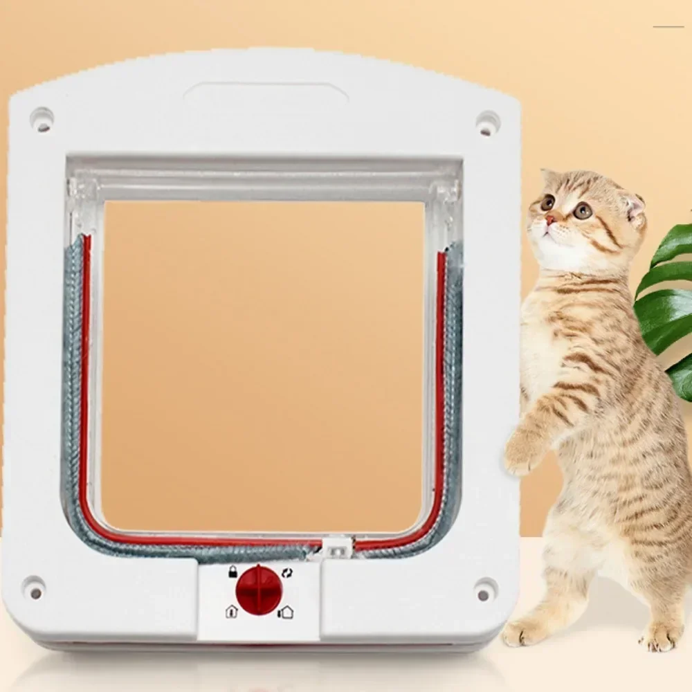 White Door Pet Products Control The Direction of Entry and Exit Cat Dog Door Hole Pet Door Crates Supplies casinha de cachorro