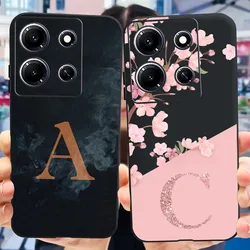 For Infinix Note 30i Case X6716 2023 Cover Fashion Flower Letters Soft Silicon Phone Case For Infinix Note 30 Pro Note30 5G Capa