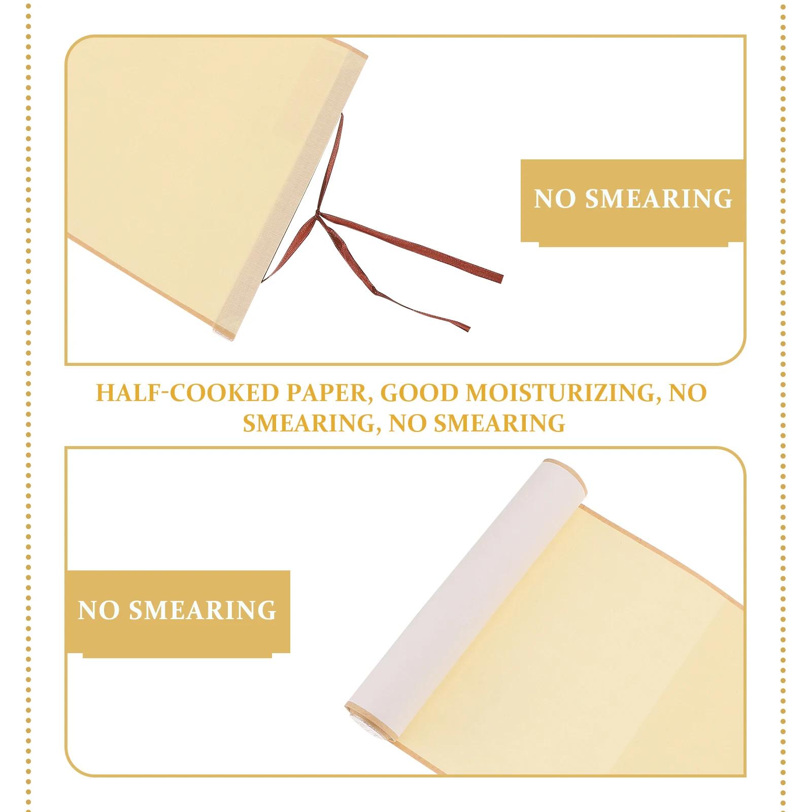 

Chinese Xuan Paper Hanging Scroll Moderate Ink Inhibition Suitable for Calligraphy Practicing Painting Supply Art Wall Scroll