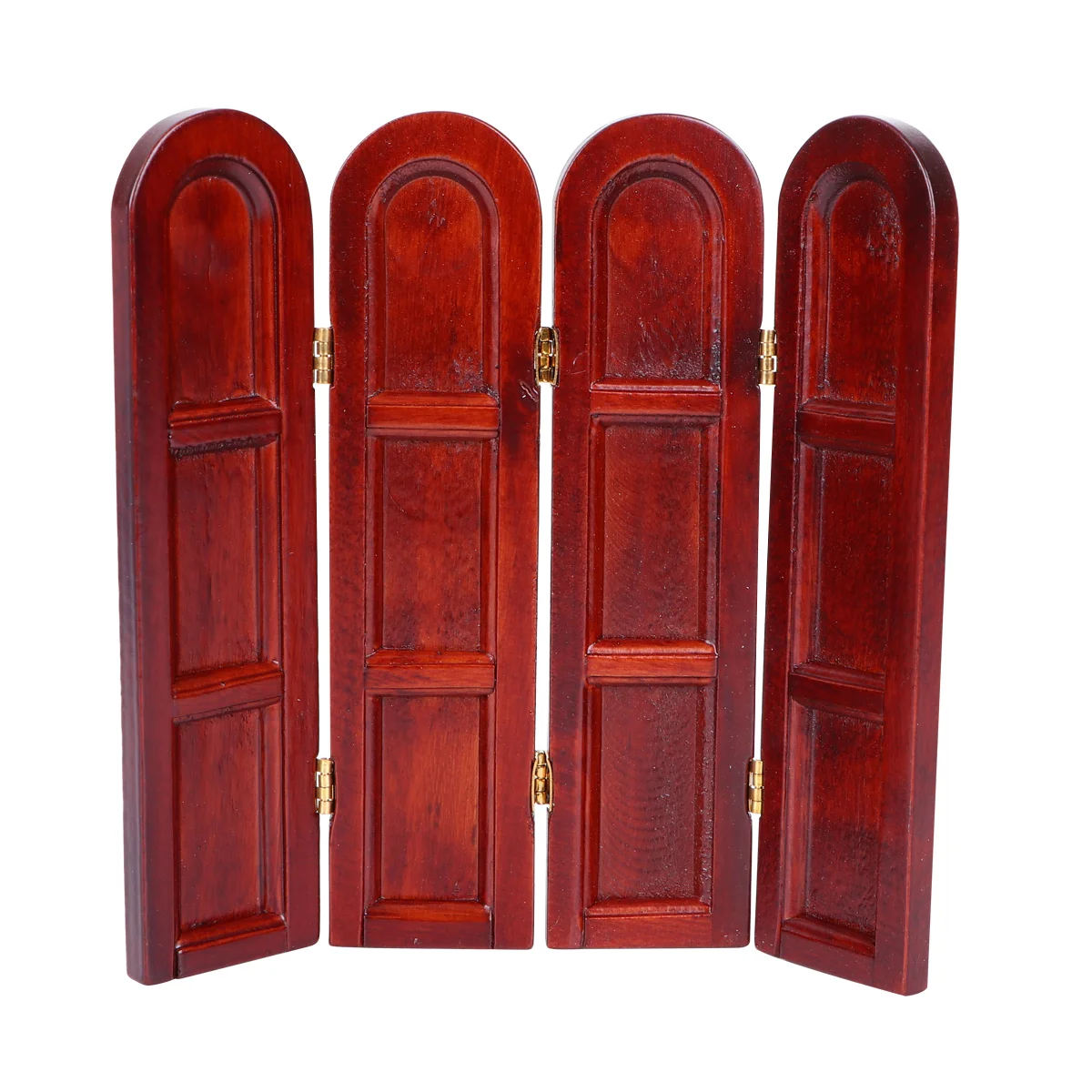 Mini Furniture Model House Open Door Wooden The Miniature Interior Decoration Woodiness Screen