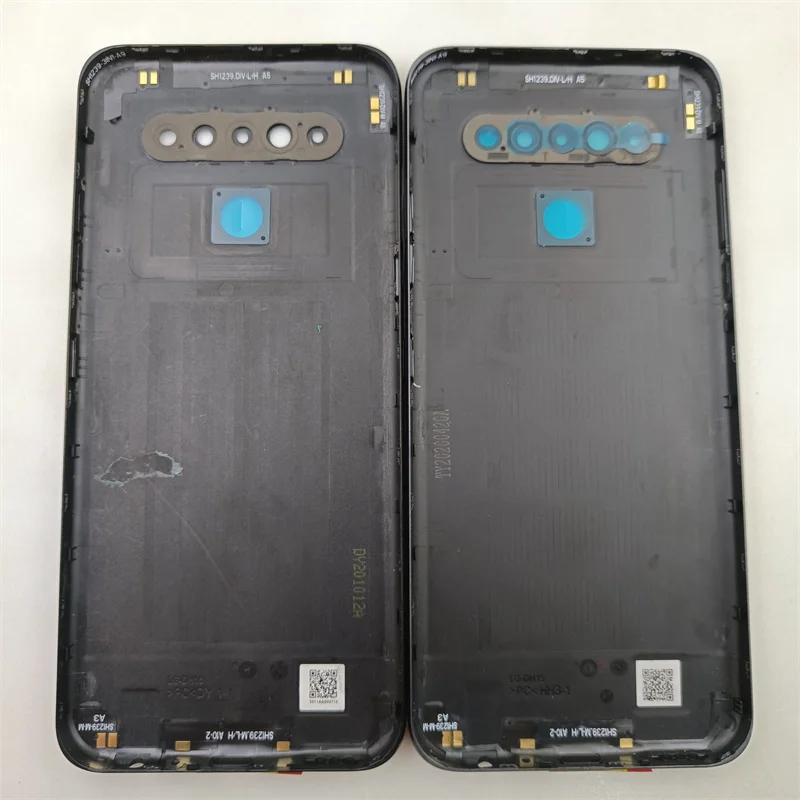 For LG K41S LMK410EMW Back Battery Cover Panel Rear Door Housing Rear Door Replacement Parts With Camera Frame Lens