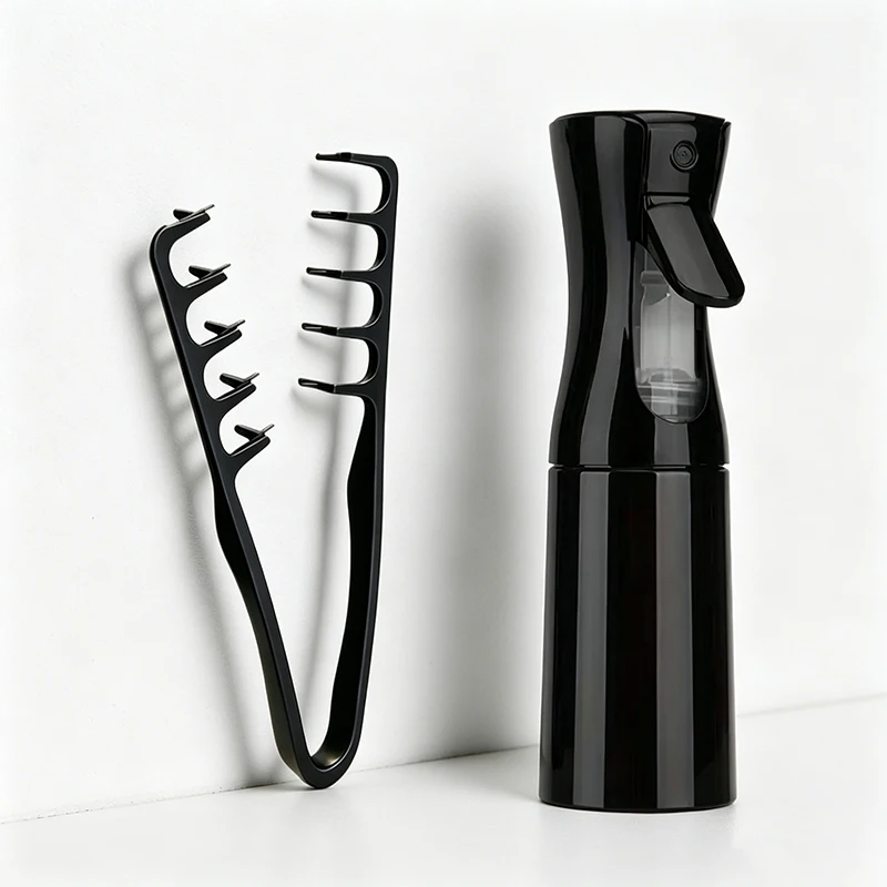 2-4pcs hair comb set with 200ml spray bottle, unisex for versatile hairstyling