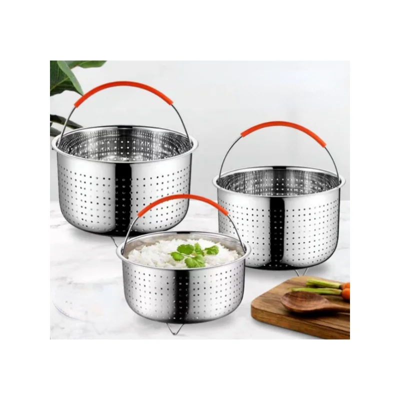 Kitchen Steam Basket Stainless Steel Pressure Cooker Anti-scald Steamer Multi-Function Fruit Cleaning Basket Cookeo Accessories