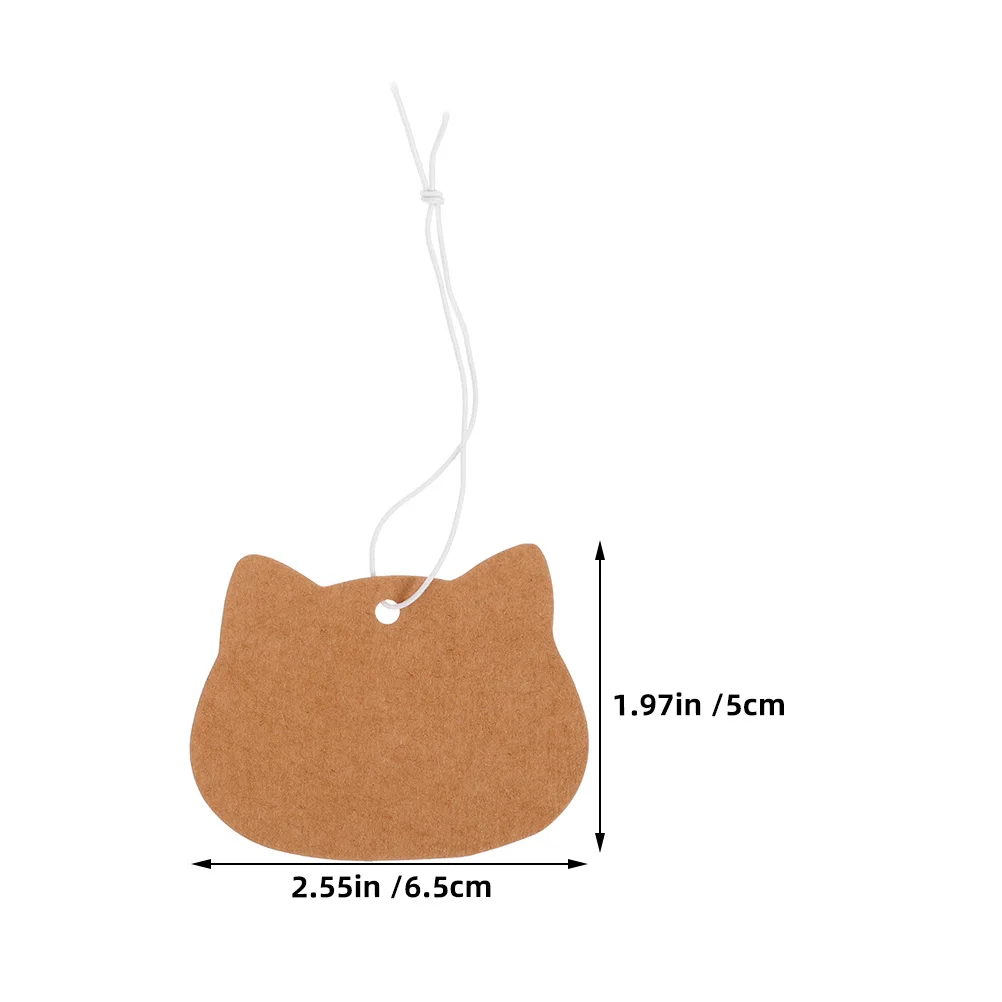 200pcs Kraft Price Elastic Hanging String Writable Blank Small Marking Display Labels For Clothing Jewelry Craft Paper Tags