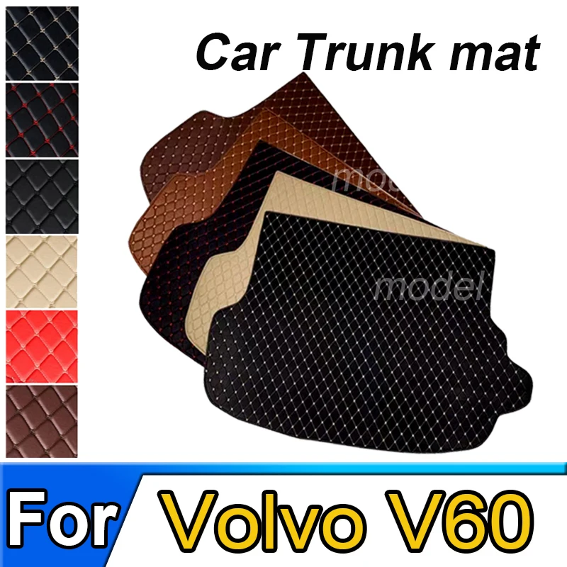 

Коврик для багажника автомобиля на заказ для Volvo V60 2011 2012 2013 2014 2015 2016 2017 кожаные Нескользящие Коврики высокого качества