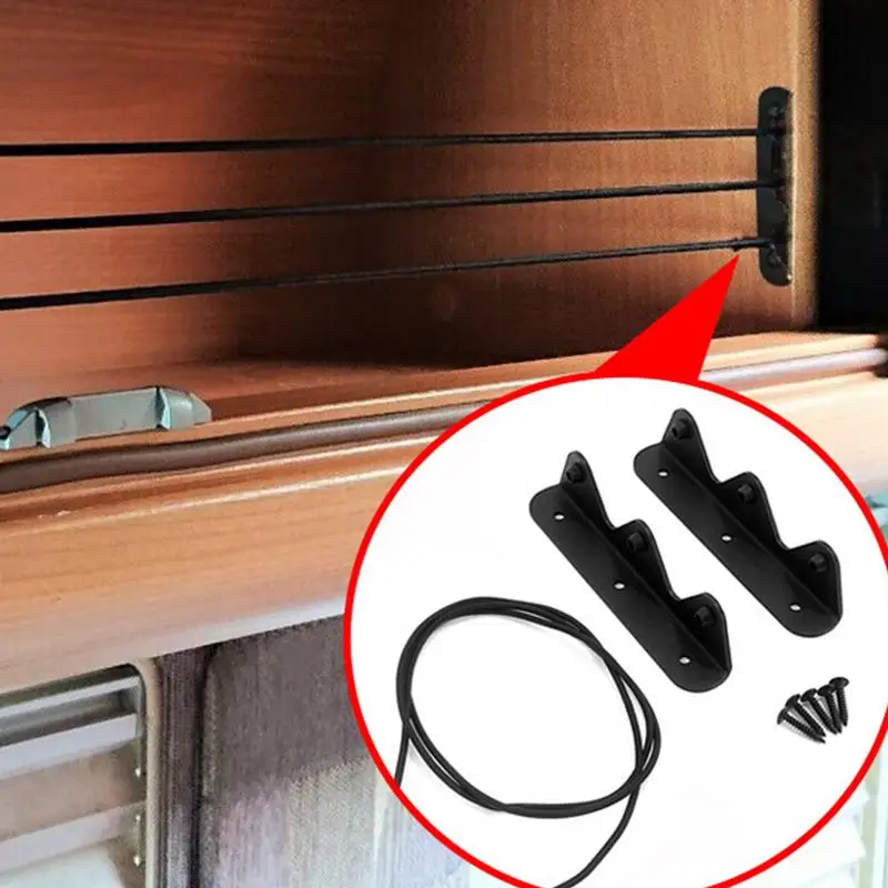 RV Cabinet Storage Fence RV Cabinet Secure Tension Rope Storage Fence Mounting Screws Included RV Must Have Accessories For