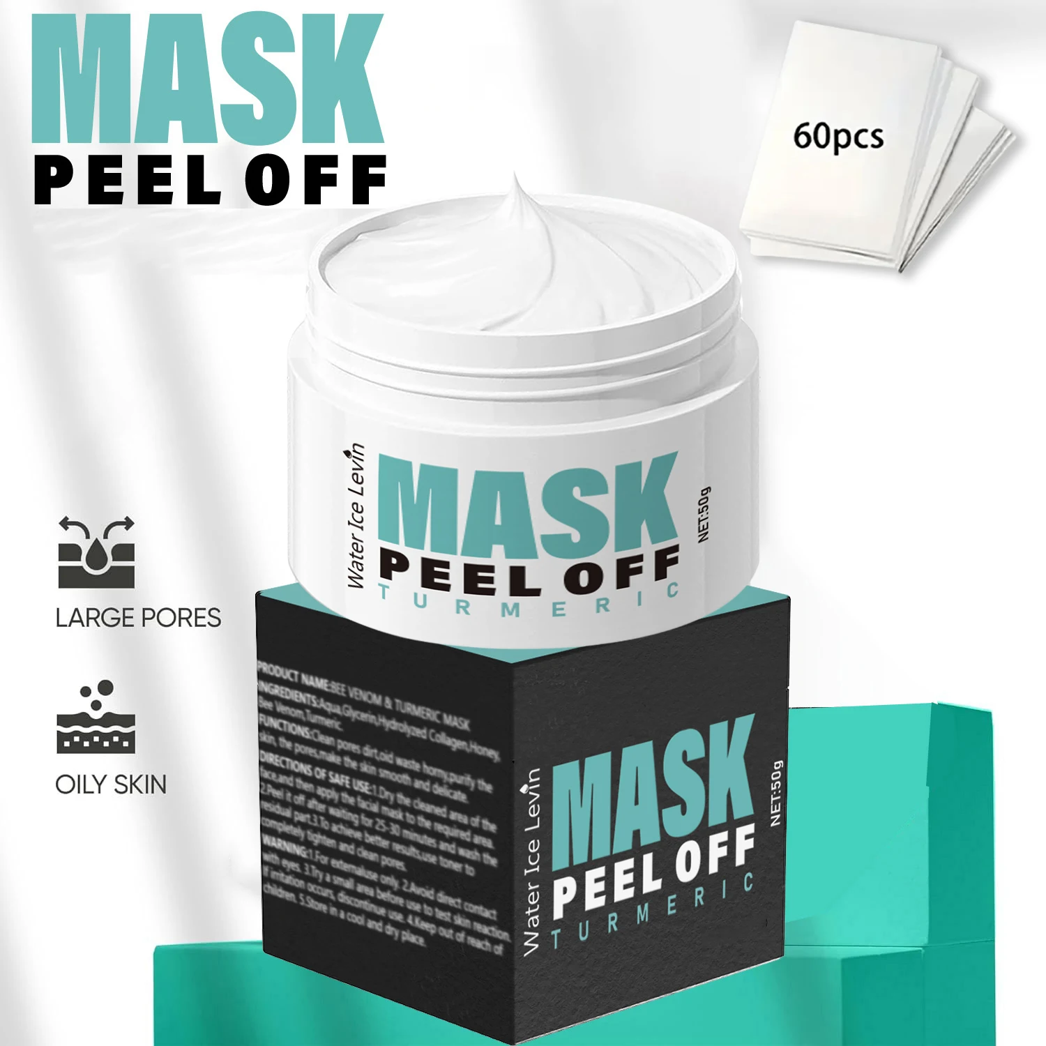 قناع تقشير الكركم فيتامين C +، والذي يمكنه ترطيبًا عميقًا وشد البشرة ويضيء لون البشرة. يتم حقنها مع مصدر الجلد. إنها مرطبة وحيوية #2