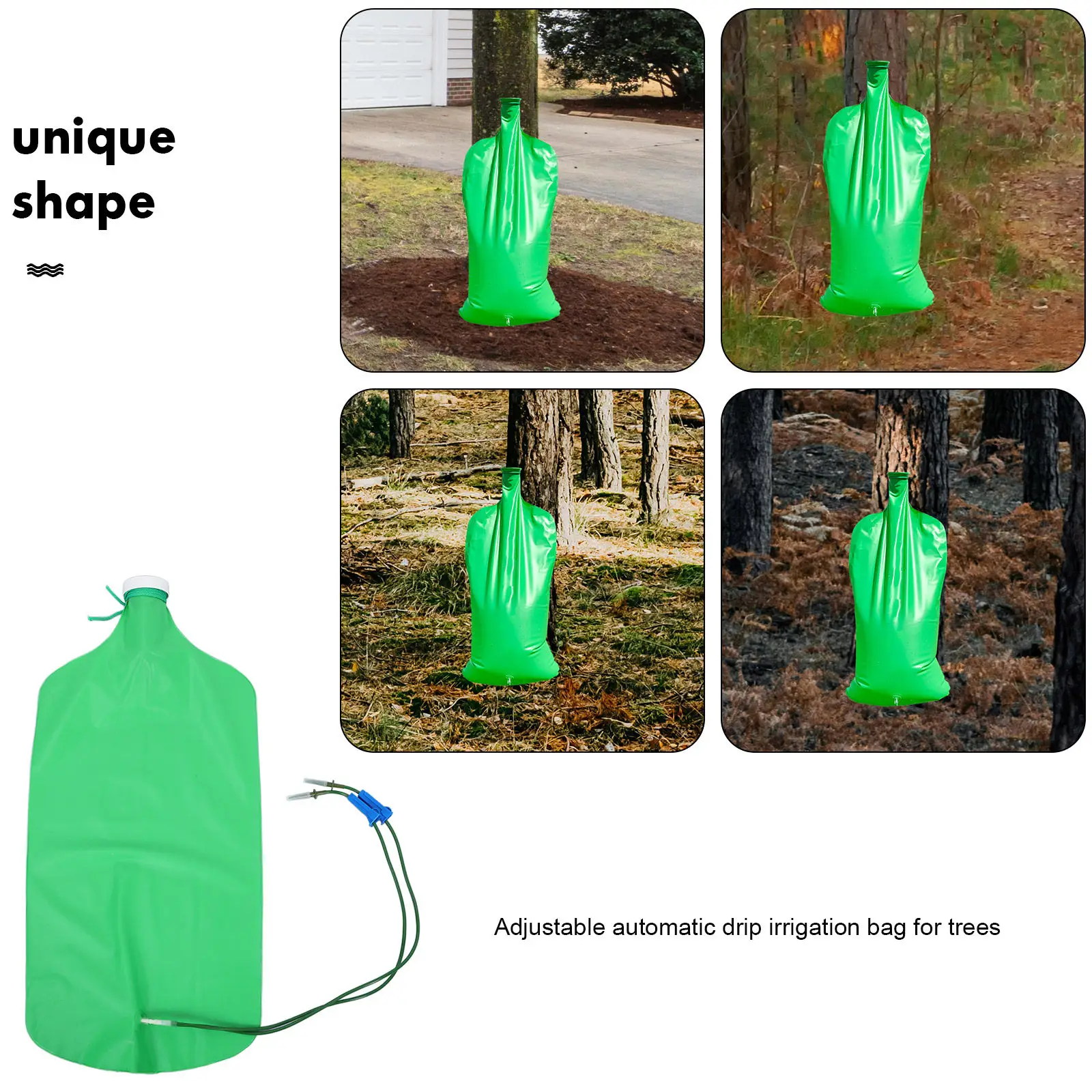 Tree Watering Bag Adjustable Dual Outlet Eva Material Reusable Slow Release Up to Drip Irrigation for Trees Plants Garden