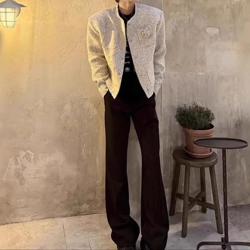 The Coat Feels Ruffian and Handsome, and The Spring Korean Version of The Light Luxury Short Shoulder Jacket Is Worn.