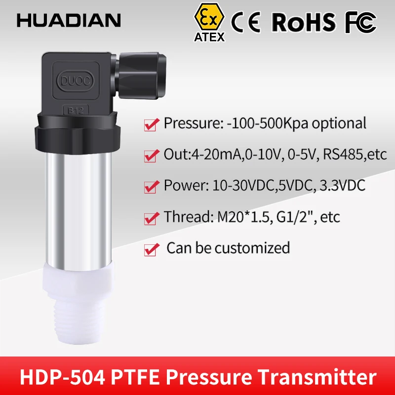 Anti-Corrosion Pressure Sensor 4-20mA / 0-5V / 0-10V Pressure Sensor Compact Pressure Sensor