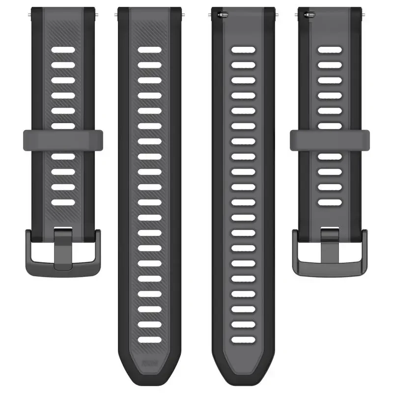 18 20 22MM Strap For Garmin Forerunner 165 265 255 Vivoactive 3 4 5 Venu 2 SQ 3 3S Bracelet Watch Two Color Silicone Run Band
