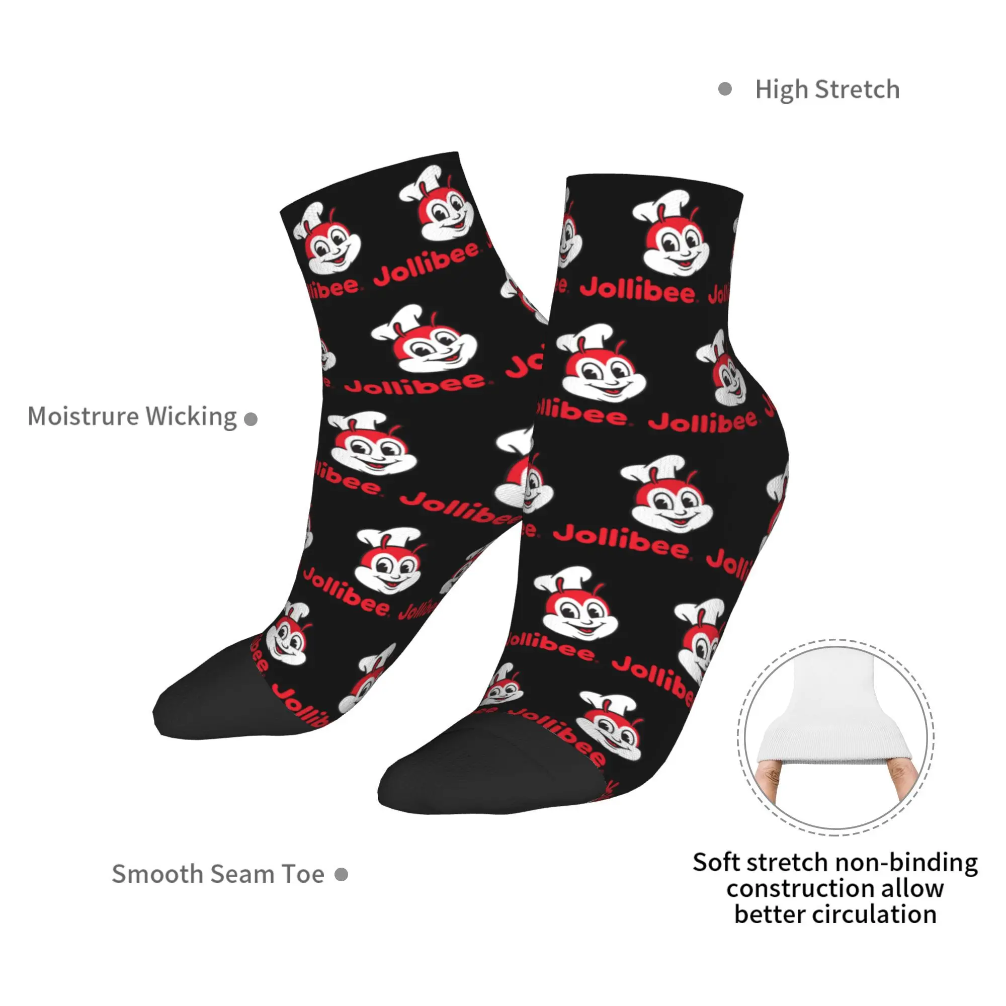 Calzini Jollibee 2 Harajuku Calze di alta qualità Calzini per tutte le stagioni Accessori per regali unisex