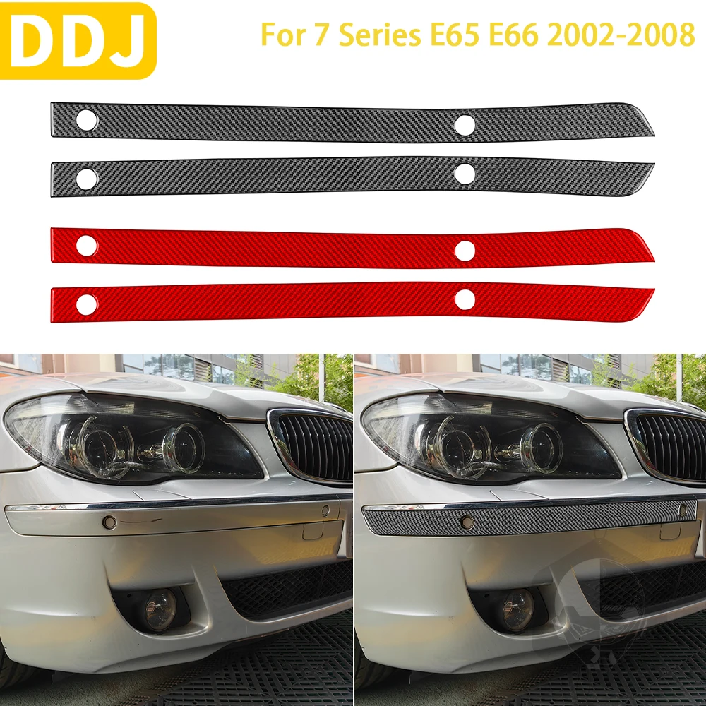 For BMW 7 Series E65 E66 2002 2003 2004 2005 2006 2007 2008 Accessories Carbon Fiber Exterior Front Bumper Lip Trim Sticker