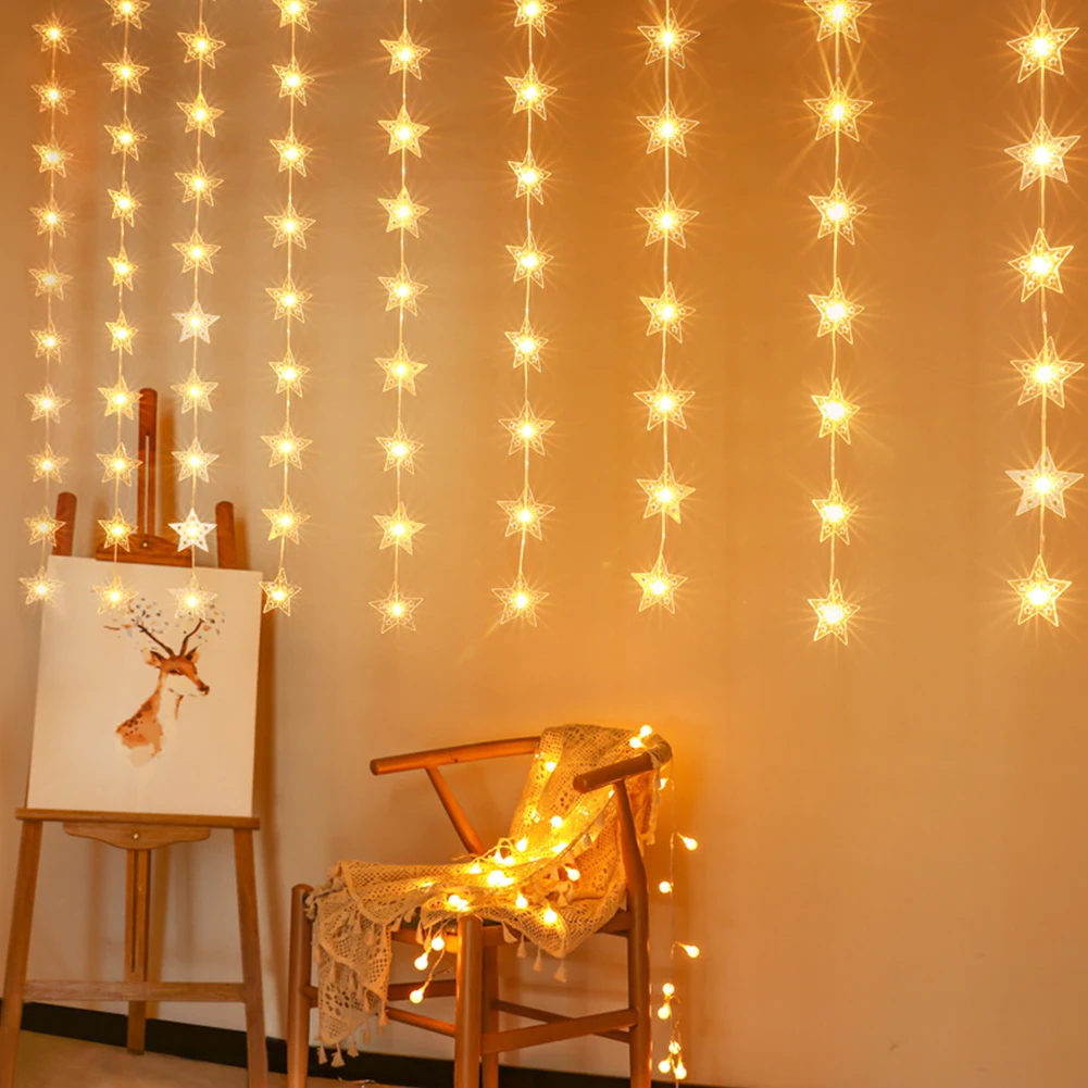 Weihnachten führte Lichterketten Schneeflocken blinkende Fee Vorhang Lichter wasserdicht für Weihnachts feier Hochzeit Weihnachts dekoration