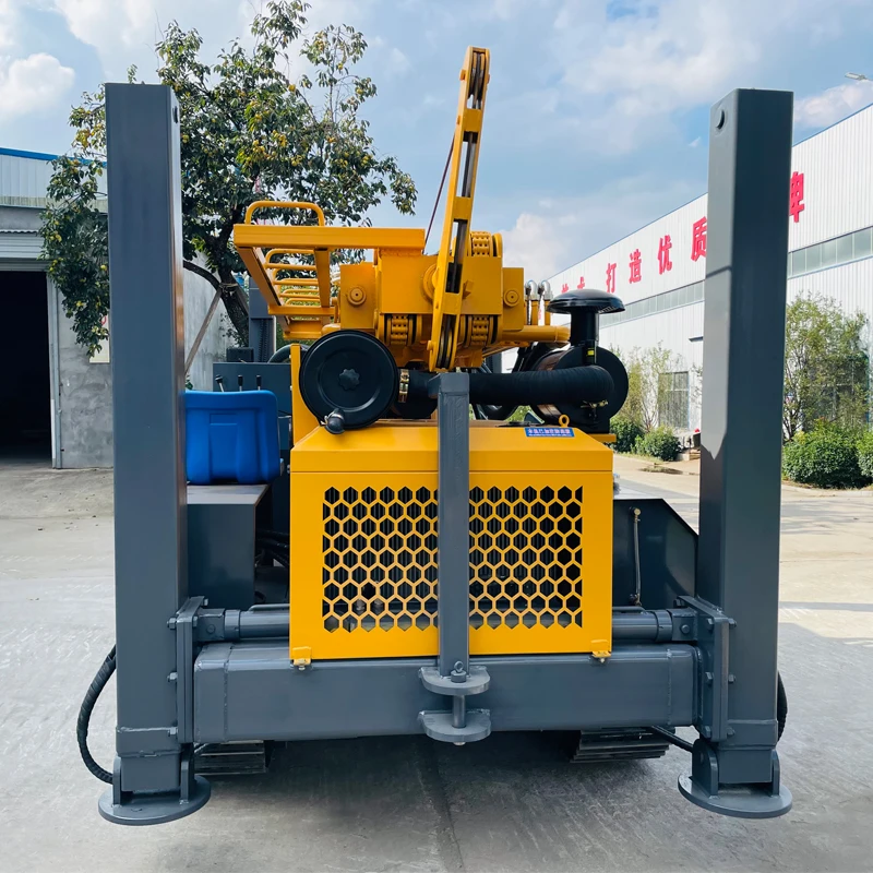 Macchine per impianti di perforazione per pozzi d'acqua DTH da pozzo diesel montate su cingoli da 300 m