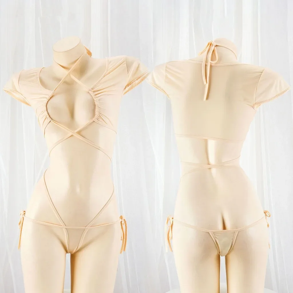 

Женское нижнее белье, экзотические комплекты, домашняя ночная рубашка для сна, бандажное бикини, цельное боди, униформа для косплея горничной, ролевая игра