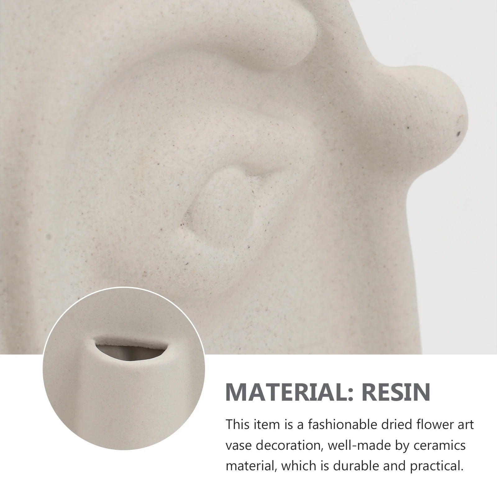 

1Pcs Ceramic Human Face Vase Decorative Stylish Dried Flower Art Vase Creative Tabletop Container for Home Office