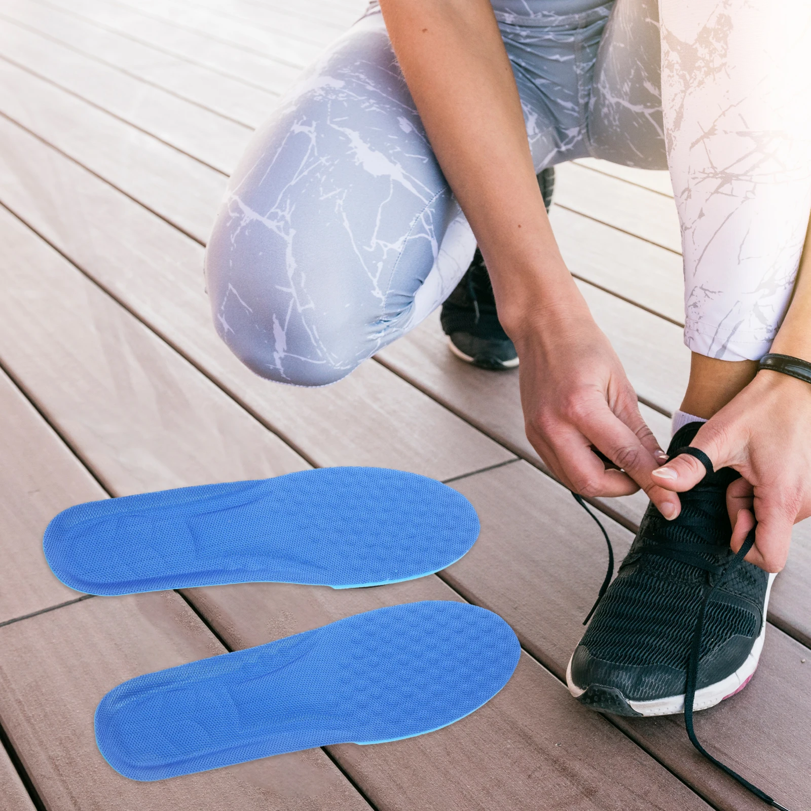

3Pairs Basketball Shoe Insoles Shock Absorption Breathable Cotton Mesh Sports Foot Cushion Shoe Inserts Unisex