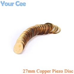 100pcs/10pcs 27mm 0.33mm Thickness Copper Piezo Disc Piezoelectric Ceramic Sheet Buzzer Pressure Sensor Speaker DIY Electronic