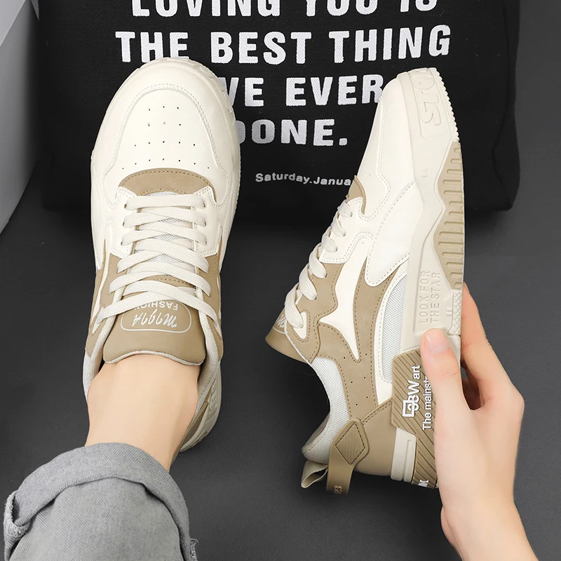 حار بيع الرجال متعدد الألوان أربعة مواسم شقة منخفضة أعلى جولة تو الدانتيل متابعة الجلود لينة وحيد عارضة المشي مبركن مجلس الأحذية #3