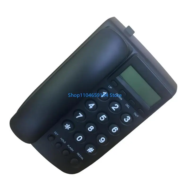 KX~T078CID Desktop Corded Telephone Home Fixed Phone Landline Telephone Big Buttons Speakerphone Caller Display LCD