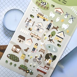 Korean Import Suatelier Village Farm Sticker Journal Cartoon Decorative Stationery Stickers Scrapbooking DIY Diary School Supply