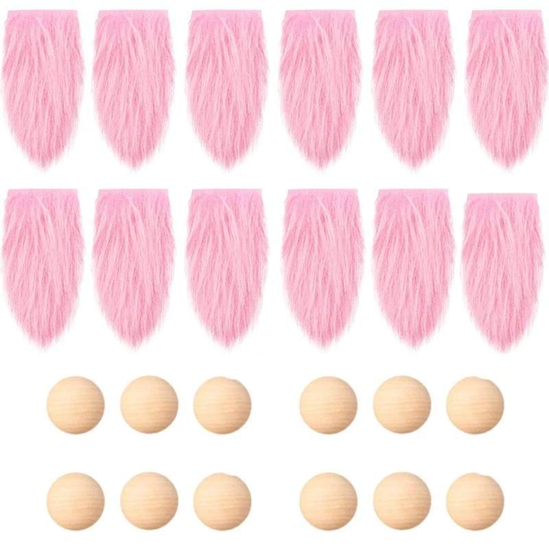 12Pcs Precut Gnome Beard with Wooden Balls DIY Gnome for Doll for Christmas St. Patrick's Day Gift Home Decor