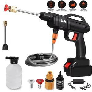 Wireless high pressure cleaner, 1500W, spray water pistol, jet washer, cleaning machine, makita 18V battery 9 Main Washer Sales High Pressure Battery - №4