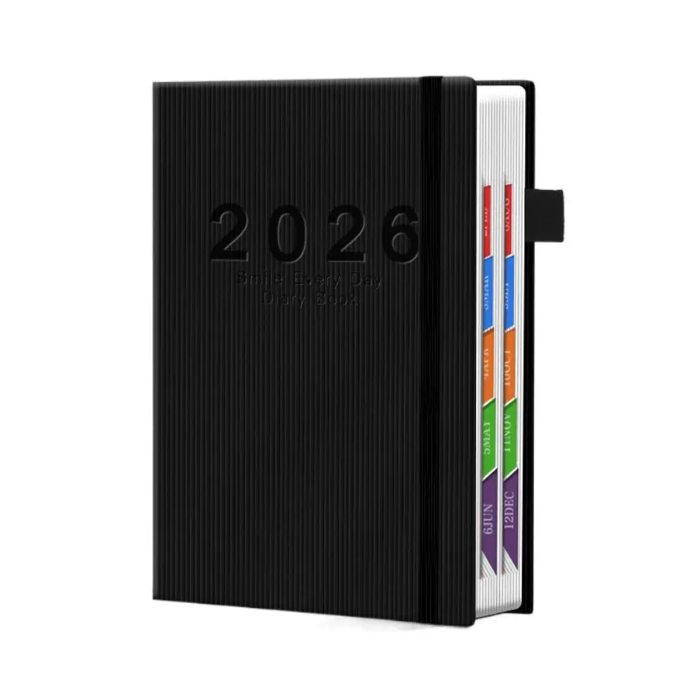 New A5 2026 Agenda Book Pen Loop Efficiency Manual Schedule Book Elastic Bond Time Management Planner Notebook School