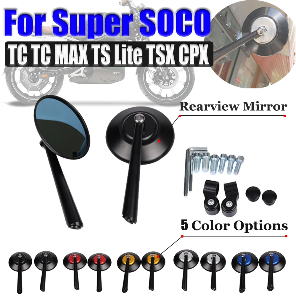 

For Super SOCO TC MAX Pro TS Lite TSX MAX 1200 R Scooter Modified Accessories Retro Motorcycle Rearview Mirror Side Mirrors