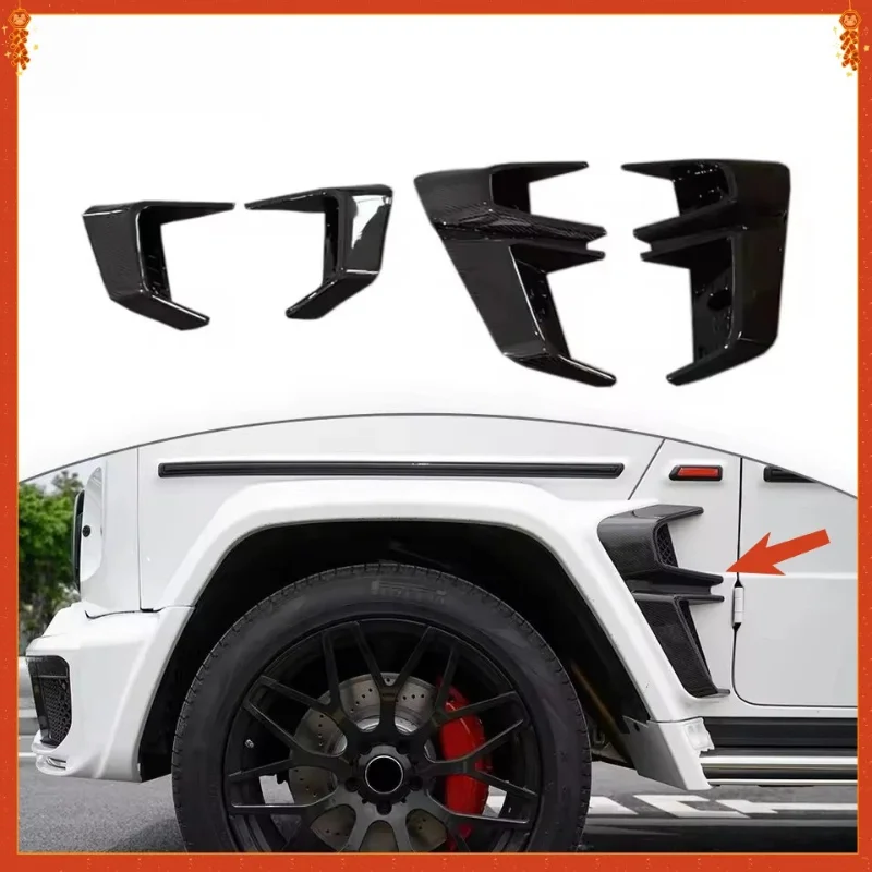 

For Mercedes-Benz G W464 W463 W464 G63 G500 G550 Real Carbon Fiber Exterior Fender Ducts Air Vent Cover Modification Body Kit