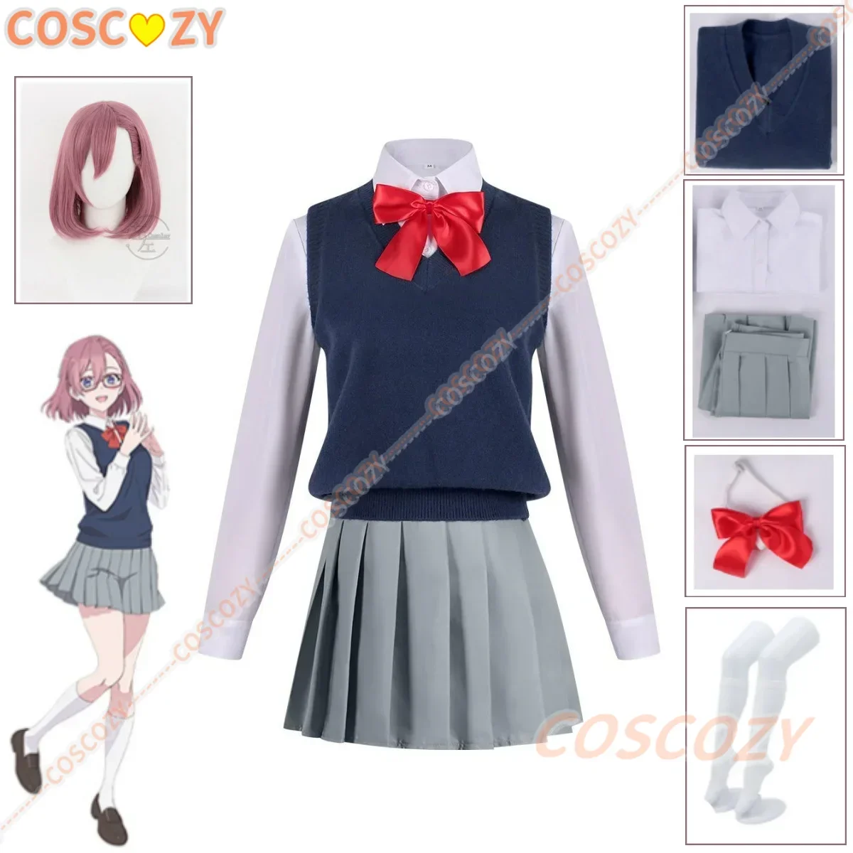 Anime 2.5 seduzione dimensionale Nigoriri Ririsa Lilyel Ririsa Costume Cosplay Lilyel Mikari Tachibana parrucca JK School Uniform Suit