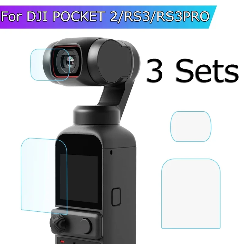 3 حزمة HD الزجاج المقسى حامي عدسة ل DJI Osmo جيب RS3/RS3PRO حامي عدسة الشاشة يده Gimbal غطاء الملحقات