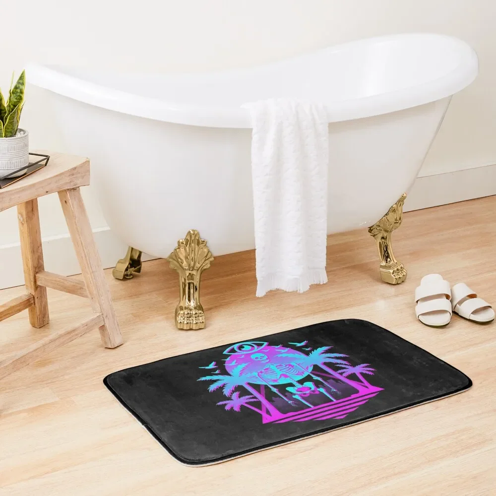 

Radical Retro 80's Skeleton Bath Mat Entrance Carpet Bathroom Accessories Bathroom And Shower Products Non-Slip Shower Mat