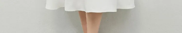 SENTUBILA Damen A-Linien-Kleid, weiß, V-Ausschnitt, asymmetrischer Schnitt, farblich abgesetzte Details, mit Perlen verziert, mit Bändern, kurze Puffärmel, Kleid 162LO5948 – Detail 4