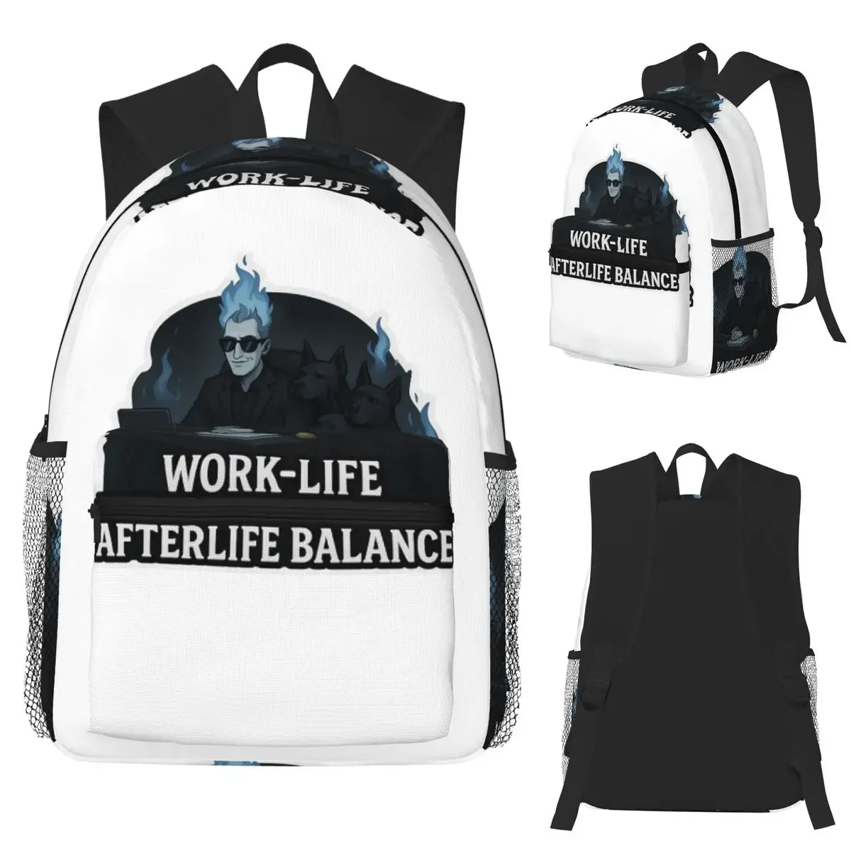 الحياة العملية بعد الحياة التوازن Hades الفكاهة على ظهره Daypack سعة كبيرة للأطفال BookBag حقيبة مدرسية حقائب الكتف للرجال والنساء