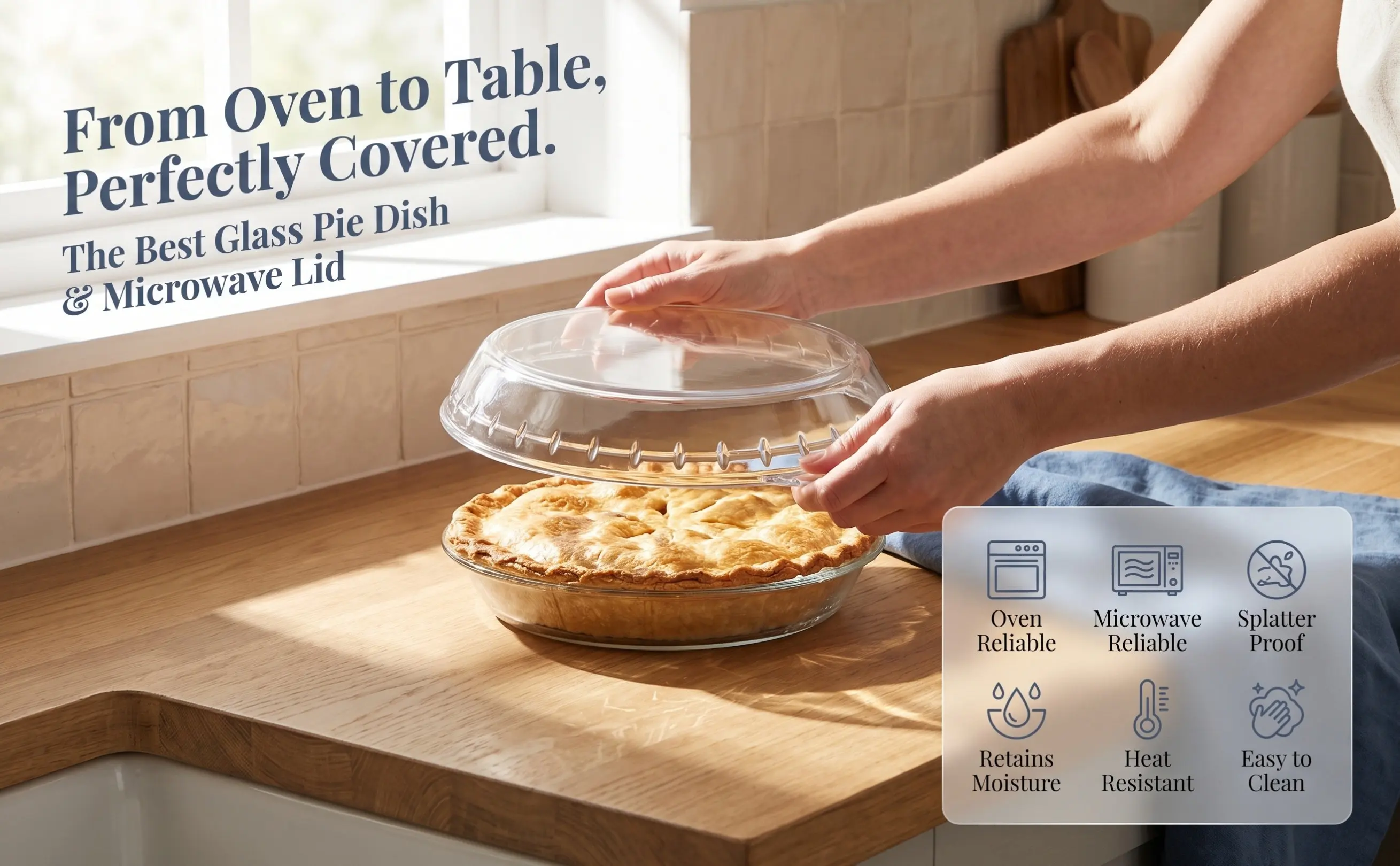 Microwave Glass Cover Heat Resistant Transparent Microwave Oven Lid Steamer Compatible Easy Clean Protect Food from Splatters